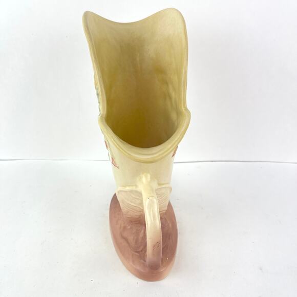 Vintage Hull Art Pottery Wild Flower Cornucopia Vase - Picture 4 of 8